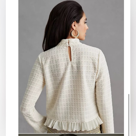 ANTHROPOLOGIE: Block Ruffle Top - Picture 2 of 3